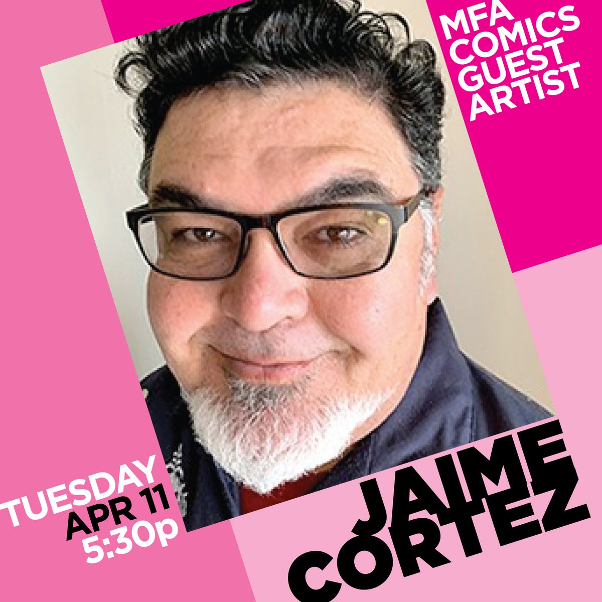 ccacomics's tweet image. We're joining forces with @CCAMFAWriting on April 11th at 5:30pm to bring renowned #graphicnovelist and author Jaime Cortez to campus! Cortez is best know for the ground-breaking comic Sexile/Sexilio, and Gordo, a powerful collection of prose stories. portal.cca.edu/events-calenda…