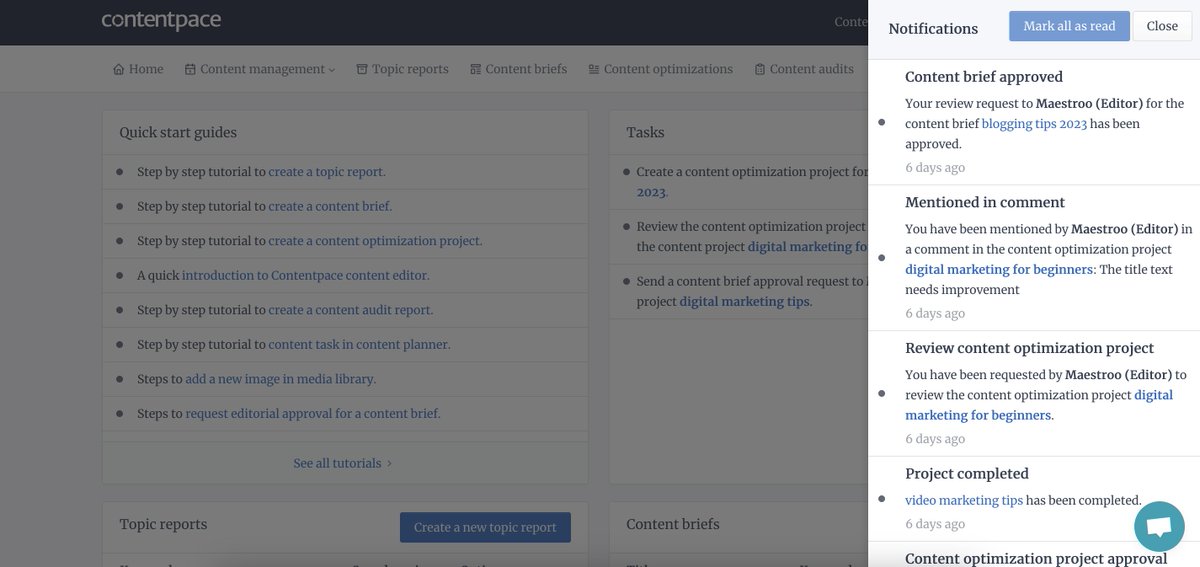 contentpace's tweet photo. [Product update] User homepage, To-Do list, Notification system &amp; Multi-format content download 🎉

Brand new user homepage, To-Do list, Notification manager, Multi-format content download and some more exciting features.

Another step forward 🚀 https://t.co/8i9rCXTOvD