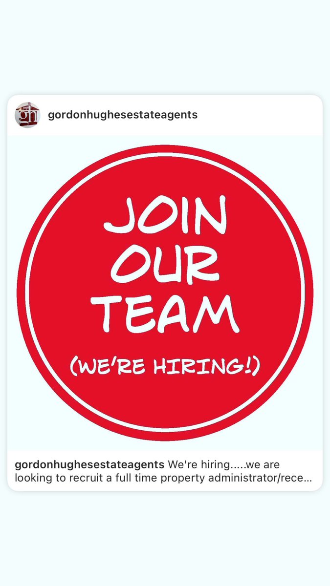 We're hiring.....we are looking to recruit a full time property administrator/receptionist to join our team in our Ballinamore office. This is a full time position, Monday – Friday: 9.00am to 5.00pm. Please send your covering letter and CV to gordon@ghproperty.com