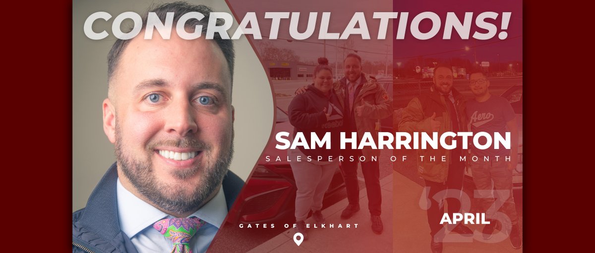 HUGE thank you and congrats to our Salesperson of the Month, Samuel Harrington!

Thank you for your hard work and determination to deliver to best to every customer 👊