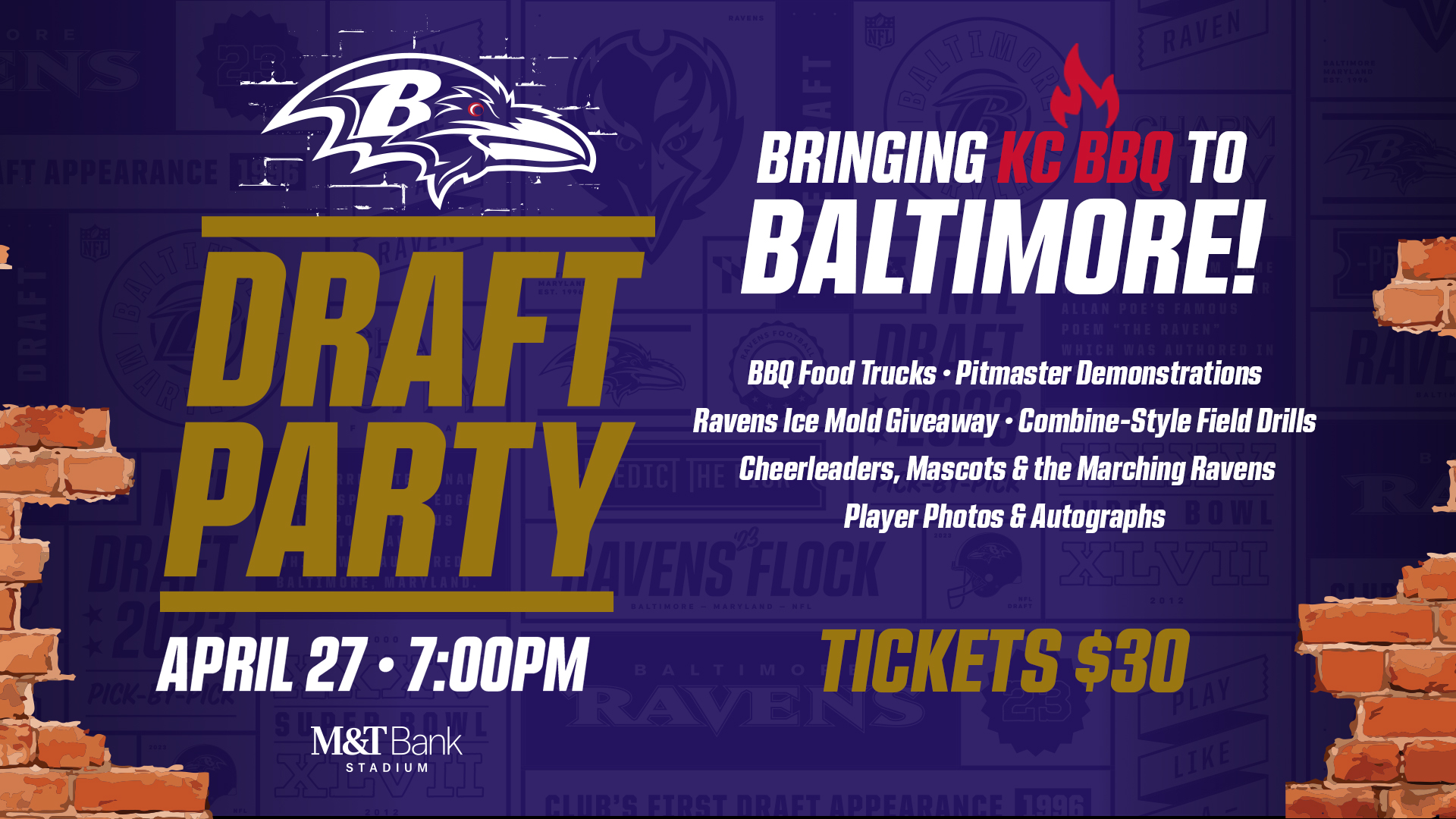 Baltimore Ravens on Twitter "Join us for the 2025 Ravens Draft Party