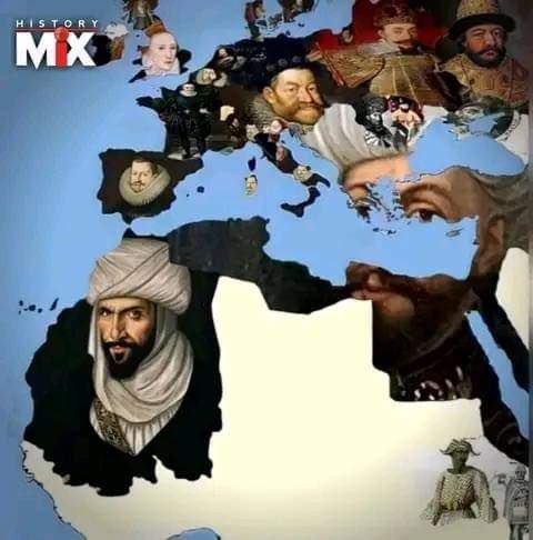 Maroc_First's tweet image. La carte politique de l'Europe et du monde méditerranéen au début du 17ème siècle après JC, l'ère connue comme une époque où de vastes empires tels que les empires ottoman et espagnol. Le Maroc est entré dans le monde des empires avec le sultan Ahmed al-Mansur al-Dhahabi 🇲🇦