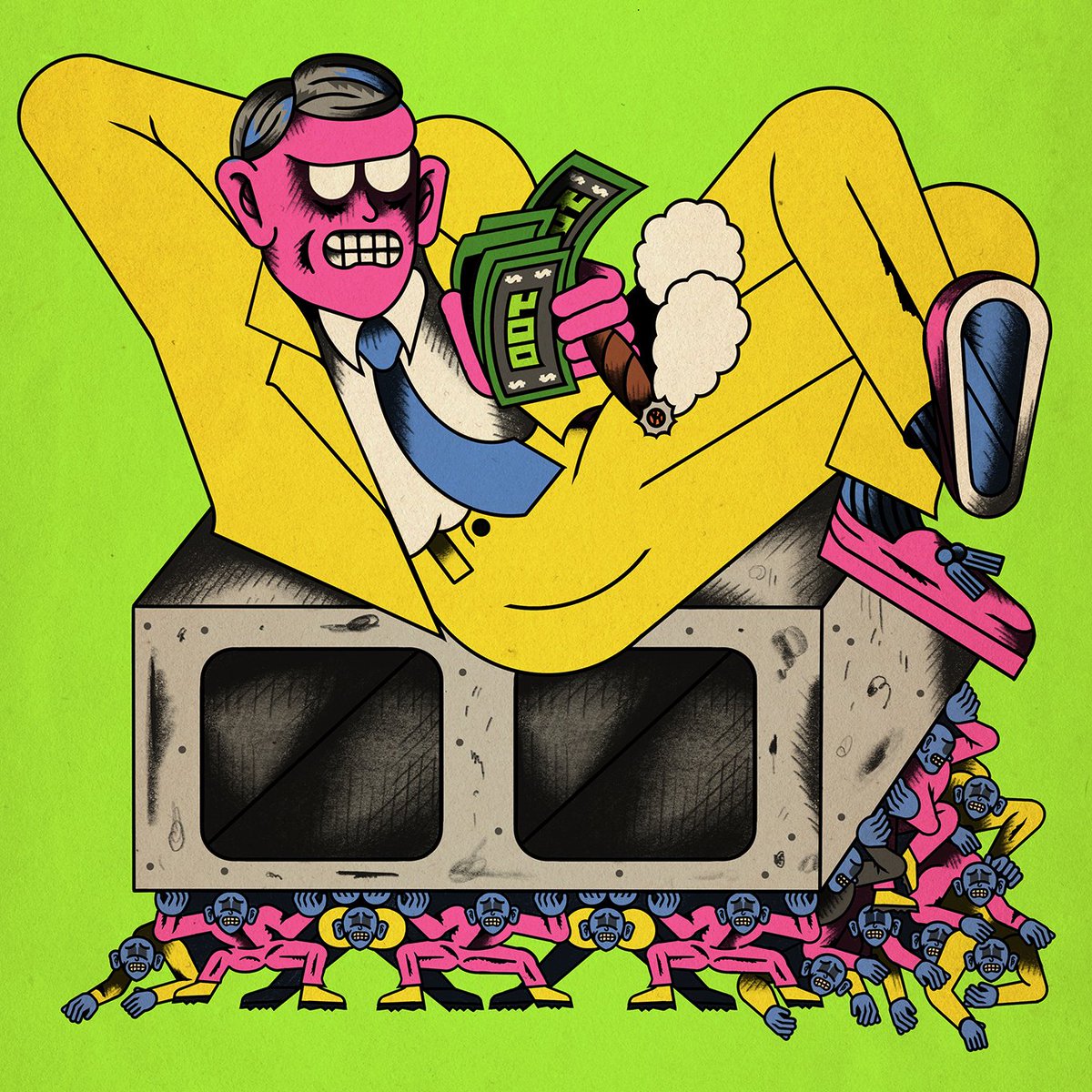 Illustration in last weekend's <a href="/nytopinion/">New York Times Opinion</a> section for an article on favoring employers over their workers. Art Director Frank Augugliaro

nytimes.com/2023/03/31/opi…