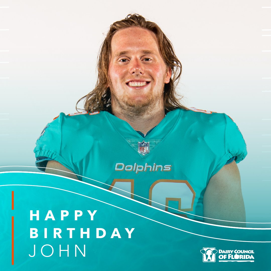 MiamiDolphins's tweet photo. Happy birthday, John Lovett! 🎉 https://t.co/7r6acmy48W