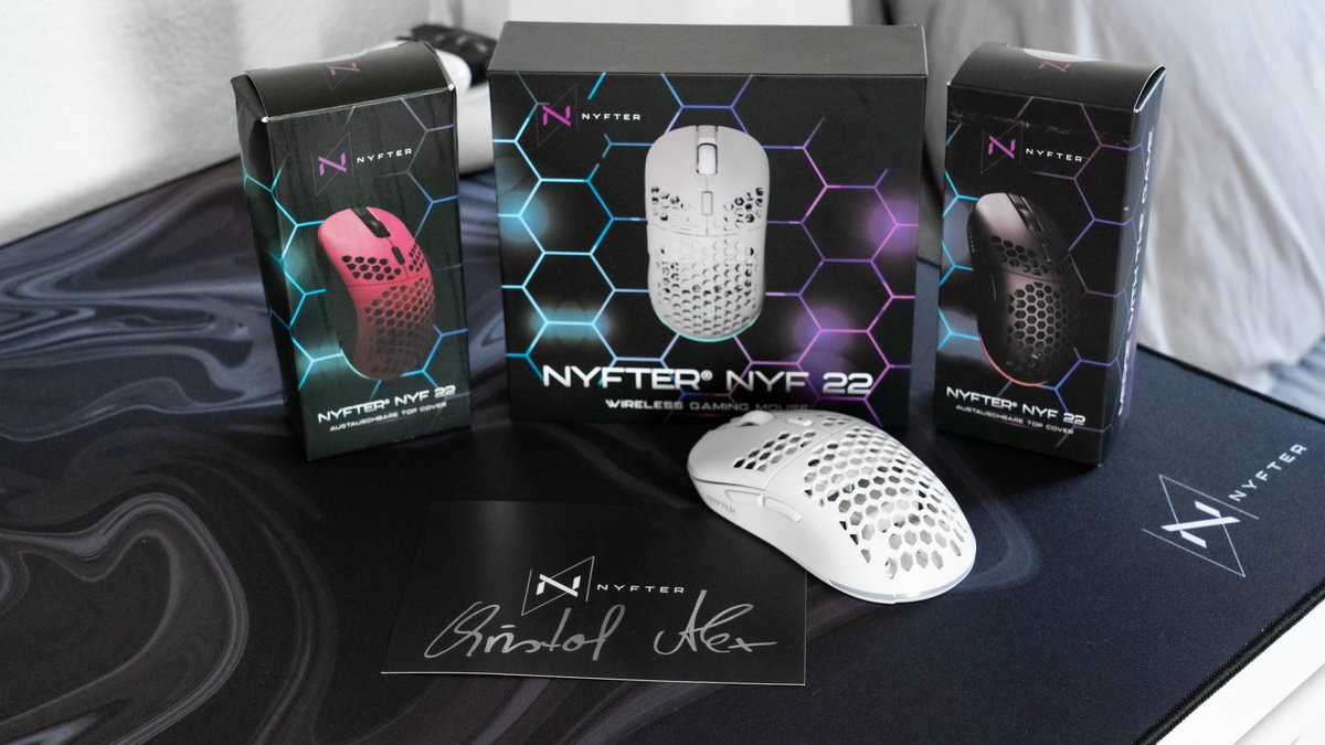 Incredibly happy to announce <a href="/Nyfter_com/">Nyfter</a> as my first partner.

products have a high quality especially the mouse with the different parts to exchange 10/10😀