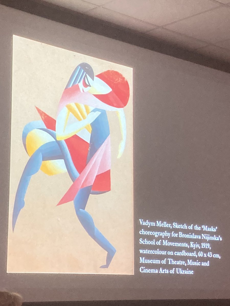 BlackerUilleam's tweet photo. Katya Denysova @TheCourtauld tonight talking about how the exhibition of Ukrainian modernism currently in Madrid was put together under Russian shelling, with curators/conservators spending nights in museums because of curfews. Co-organised by @Ukr_Institute @CamUkrainistyka https://t.co/Ivs1L5h41I