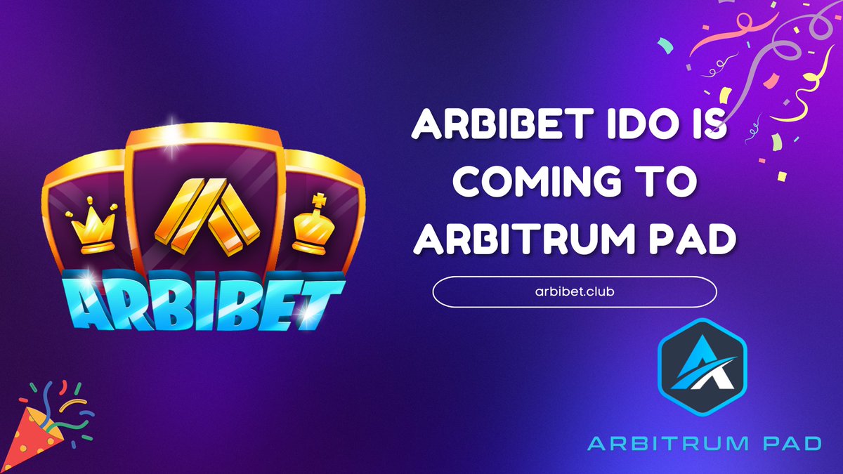 🤩Finally, the wait it over 
We have officially partnered with @Arbitrum_Pad for our IDO more details coming soon.

#arbitrumpad #arbitrum #arbibet #arb #casino #web3casino