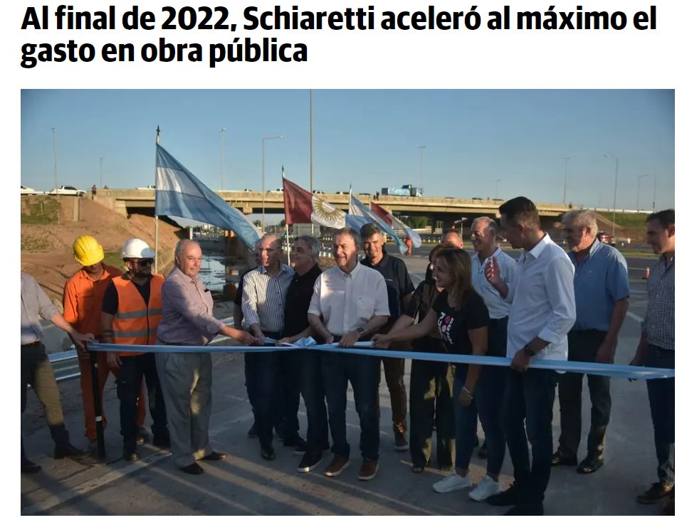 MartinJuez's tweet photo. ¿QUERES QUE TE CUENTE A DÓNDE SE VA LA PLATA PARA AUMENTARLE LOS SUELDOS A LOS MÉDICOS, DOCENTES, Y POLICÍAS?

En 2022 el gasto en obra pública creció 117%, con una gran aceleración en este último periodo, CON EL FIN DE FAVORECER LA CAMPAÑA A LLARYORA

Sigue abajo ⬇️ https://t.co/MdKUAWU9WP