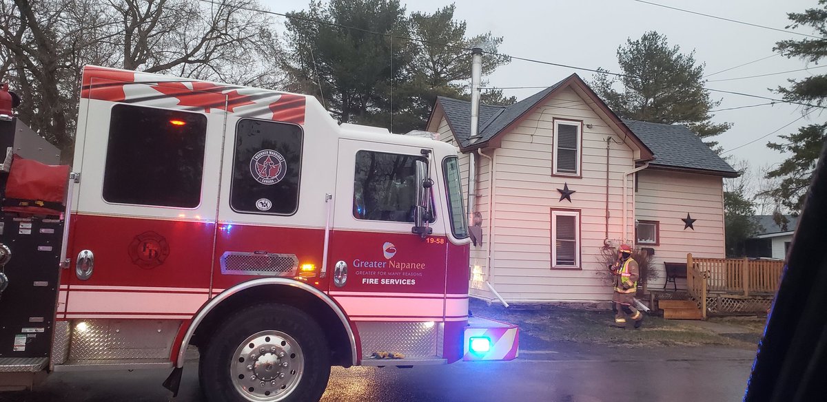 GNFD crews from station one responded to a reported chimney fire. Fire was contained to the chimney no injuries and crews remain on scene. <a href="/NapaneeFire/">Greater Napanee Fire Services</a>  <a href="/NapaneeBeaver/">The Napanee Beaver</a>  <a href="/Greater_Napanee/">Greater Napanee</a>  <a href="/CdnFireChiefs/">CAFC/ACCP</a>  <a href="/ONFireMarshal/">Office of the Fire Marshal</a>  <a href="/ONFireChiefs/">Ontario Association of Fire Chiefs (OAFC)</a>