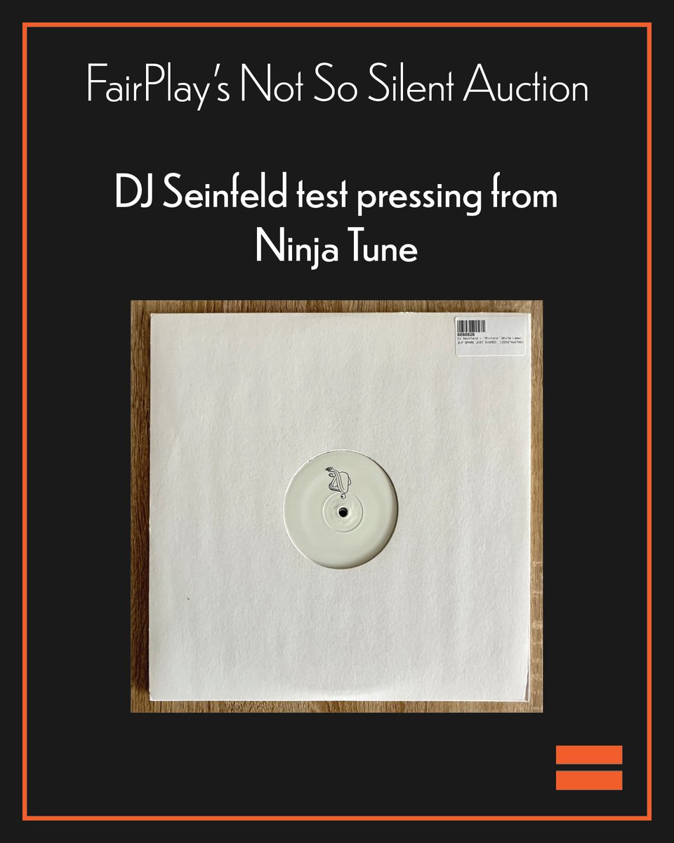 We also have a test pressing of 'Mirrors' by <a href="/DJ_Seinfeld/">DJ Seinfeld</a> thanks to <a href="/ninjatune/">Ninja Tune</a> 

32auctions.com/organizations/…
