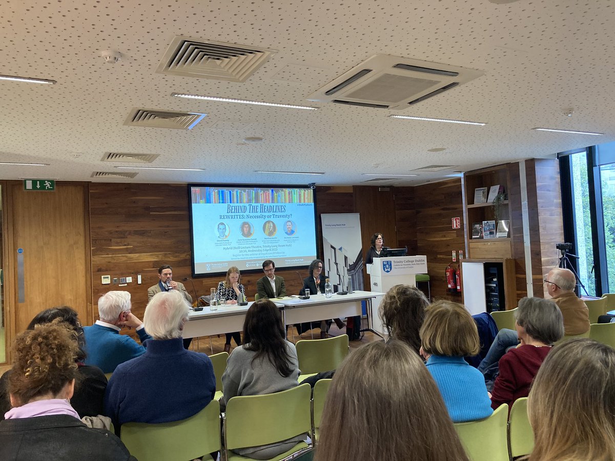 CelineThobois's tweet image. @EvePatten9 is launching a promising conversation on re-writing in response to the editing of Roald #Dahl’s children books. Director of @TLRHub is inviting us to reflect on what is subject to change. 

#HubMatters