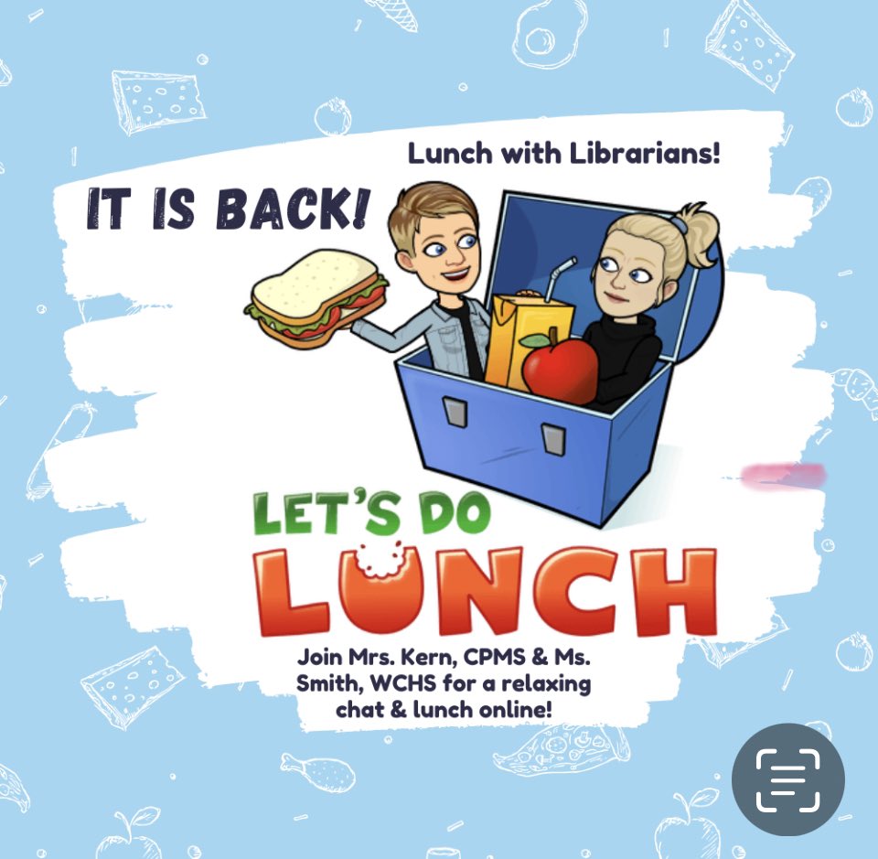 Warriors, join Ms. Smith and me for a virtual lunch chat on a Thursday from 11-12. CPMS students can find the Google Meet link in the LMC Google Classroom at 10:50 on Thursday. #warriorsread #elearningday