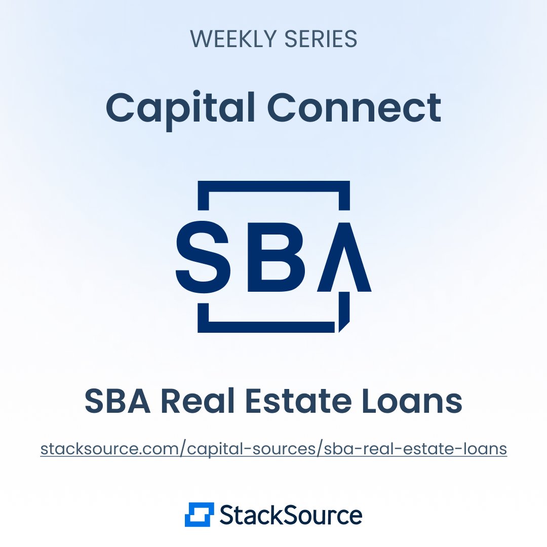 StackSource's tweet image. SBA loan programs like 504 and 7(a) offer financing for small business commercial real estate with low down payments and competitive interest rates for up to 90% of project costs. 

Learn more about SBA Loans at hubs.la/Q01KpKg50 

#SBALoans #CRE #StackSource