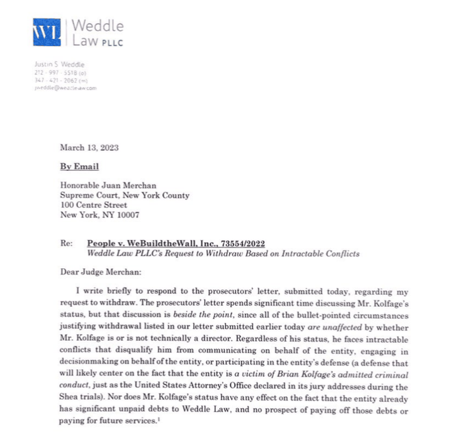 SOMEHOW that lucky SOB Judge Juan Merchan just happens to get all Trump related cases.  Bannon, Weisselberg, Trump himself...and oh yeah, the 'WeBuildtheWall' guy, Brian Kolfage.  Just luck of the draw!  Totally unbiased!