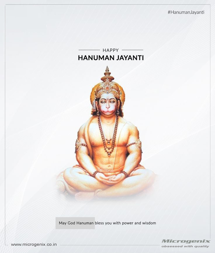 May Hanuman Ji give u d wisdom to understand d world physical strength to stay healthy & spirituality to love and devote ur life to god! 

Happy #Hanuman Jayanti

#HanumanJayanti #HanumanJayanti2023 #sustainablesolutions #GoGreen #Sustainability #ObsessedWithQuality #Microgenix