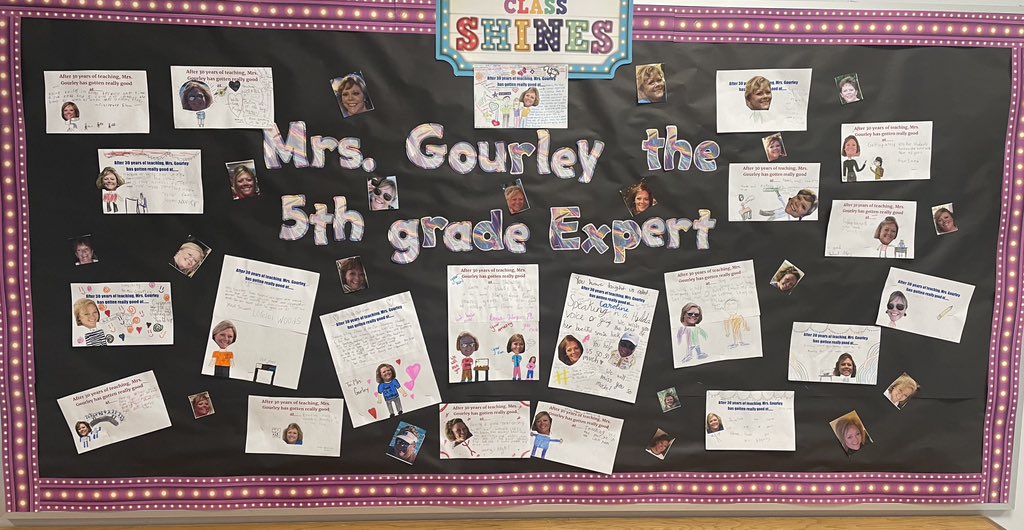North_Tweets's tweet photo. The 5th graders surprised Mrs. Gourley with some pretty special bulletin boards to celebrate her upcoming retirement. Congrats, Mrs. Gourley! You will be missed! 
#Proud2BNorthies #JCSchoolsChampions #WEAreElementary https://t.co/AMwZn4amWq