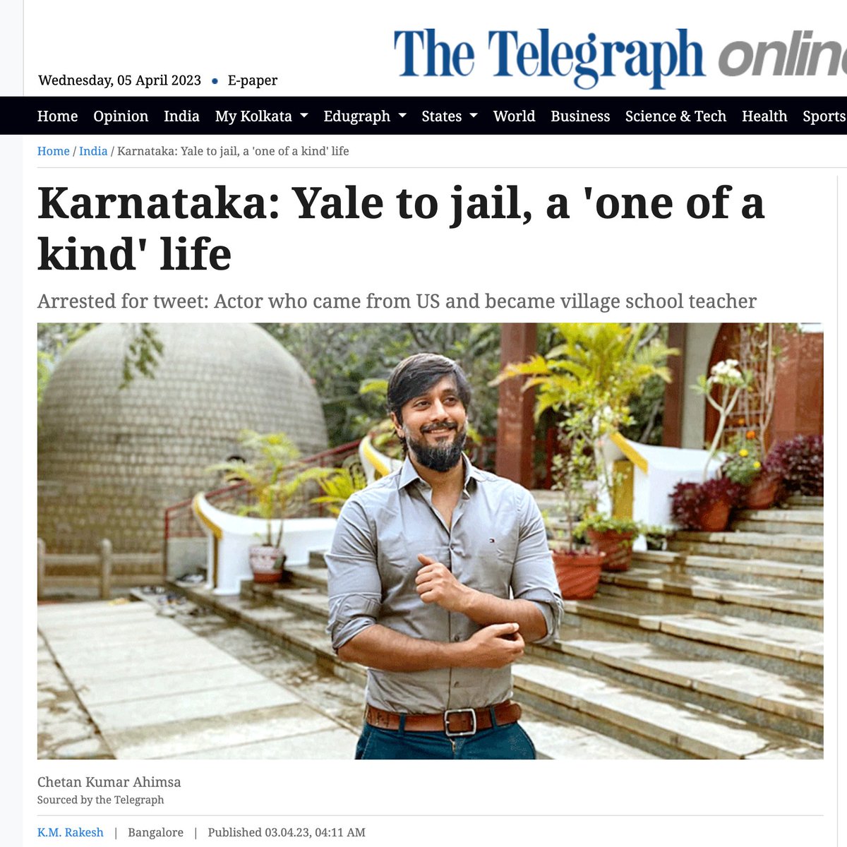 TheDeshBhakt's tweet photo. These days Indias are rushing to the US in record numbers - never to return.
But those who dare to come back for a greater cause - have some amazing (jail) stories to tell. https://t.co/gcN98SWmqQ