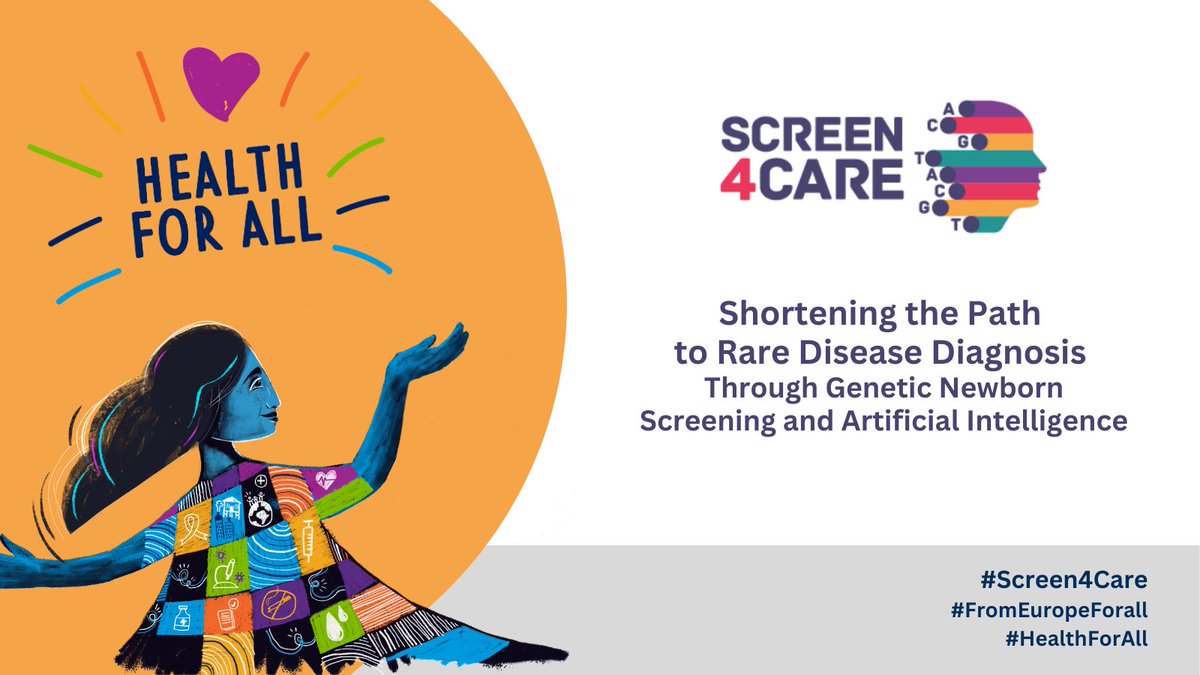 🌐Happy #WorldHealthDay from the #Screen4Care's team! 

🦓Learn more about our project and how we are working to shorten the path to #raredisease diagnosis:
screen4care.eu

#FromEuropeForAll #HealthForAll