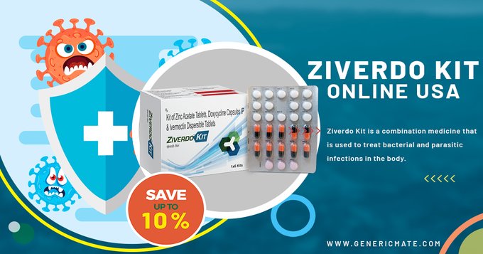 GenericMate's tweet image. #ziverdokit💊
#COVID19 
#Health

Ziverdo Kit is a suggestable prevention kit for Covid infection. It comprises three types of dispersing tablets, Zinc Acetate 50mg, Doxycycline 100mg, Ivermectin 12mg.

Use Code "GM10" For 🎁Get 10% Off 

Order Now:genericmate.com/product/ziverd…