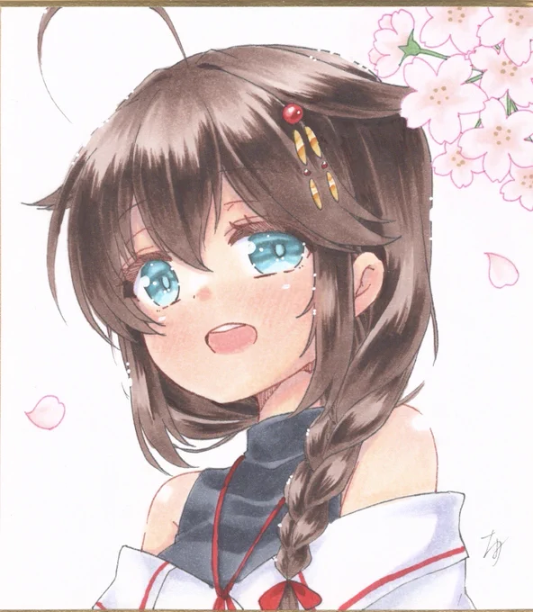 時雨とお花見 