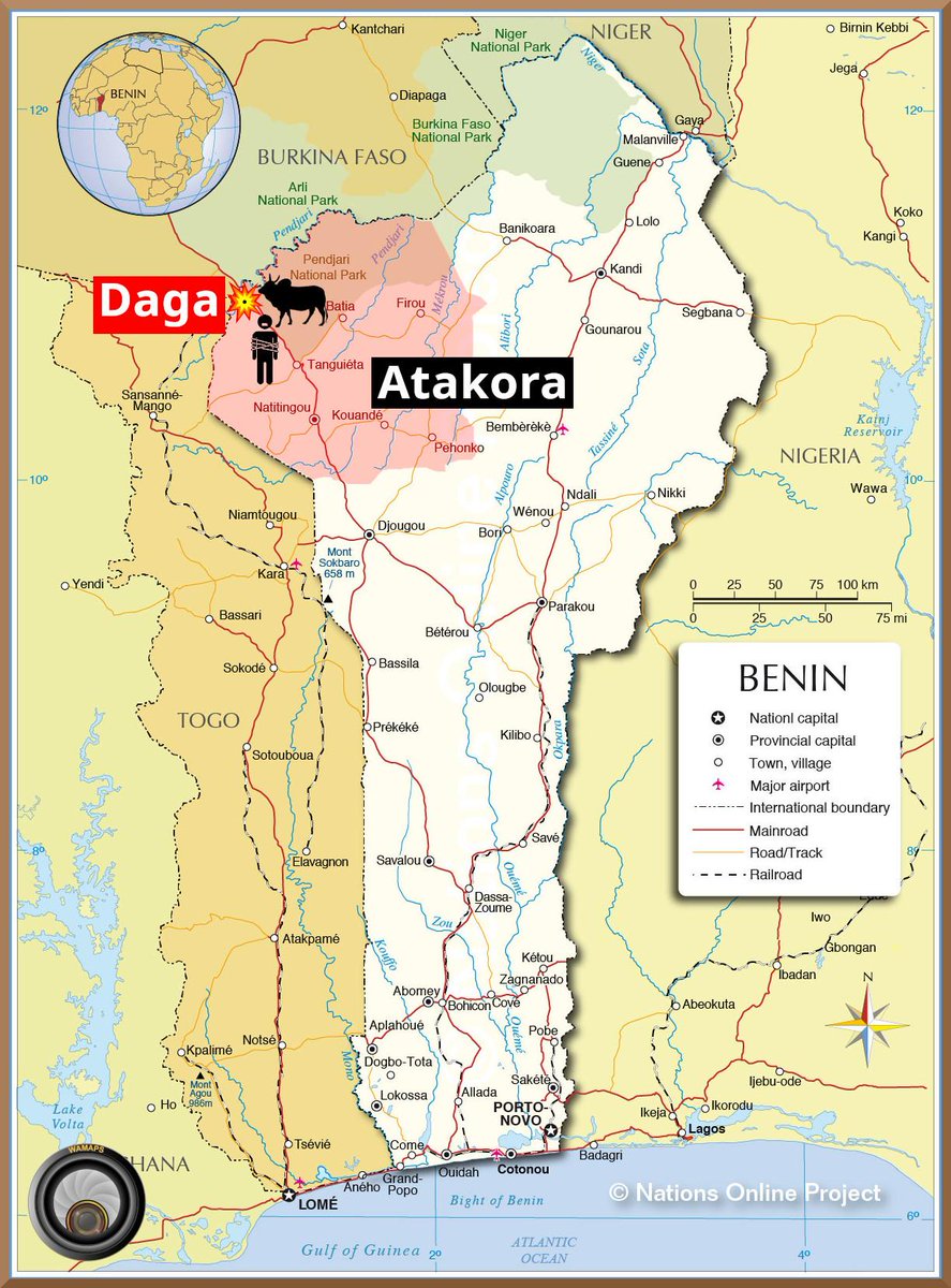 leTogoRT's tweet photo. RT @Wamaps_news: #Benin 🇧🇯 | 04/04, vers 2h du matin, les #FDS ont déjoué une attaque terroriste dans le camp peulh de #Daga, près de #Porga, commune de #Matéri, frontière #Burkina 🇧🇫 et #Togo 🇹🇬.
⚠️Les hommes armées tentaient d'enlever des habitants et… https://t.co/HvSgIK7FAn