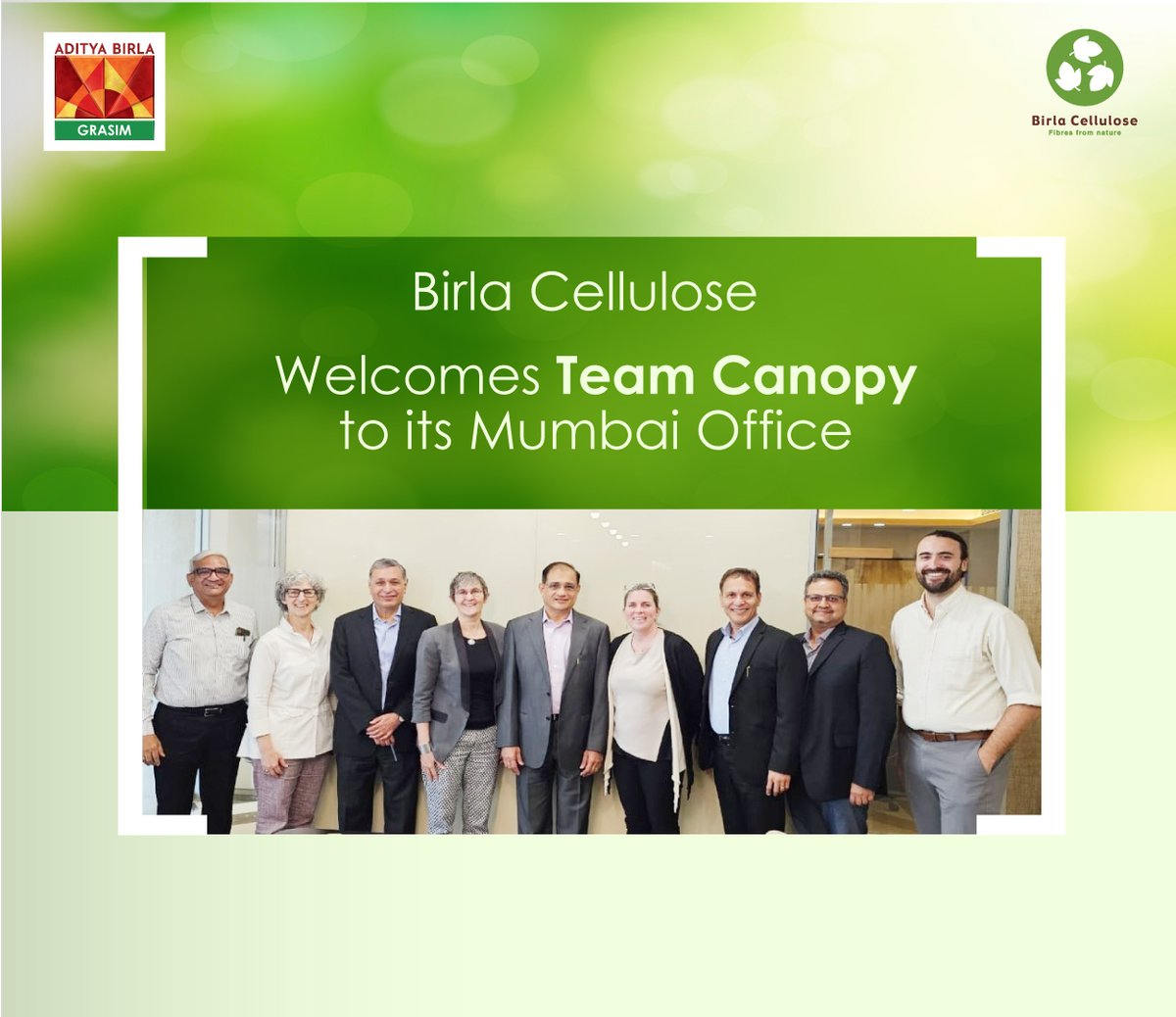 Birla Cellulose welcomed Canopy Team in Mumbai for the discussions on the journey so far on Sustainable Forestry, Strategic Alliance, Partnerships & Way Forward. 
#Sustainability #SustainableSupplyChains #Canopy #circulareconomy, #sustainablefashion #SustainableForestry