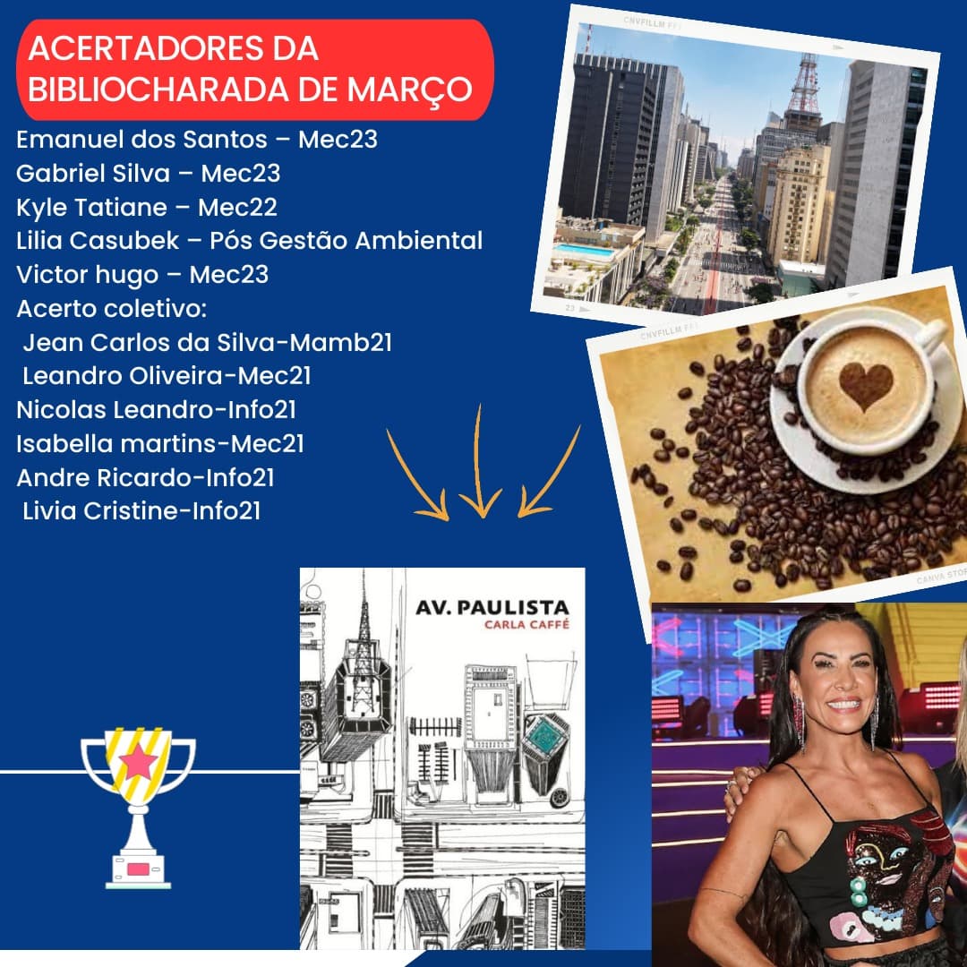 Parabéns aos Acertadores da Bibliocharada de março ‼️🏆📖

#enigmaliterario 
#carlacaffe 
#cosacnaify