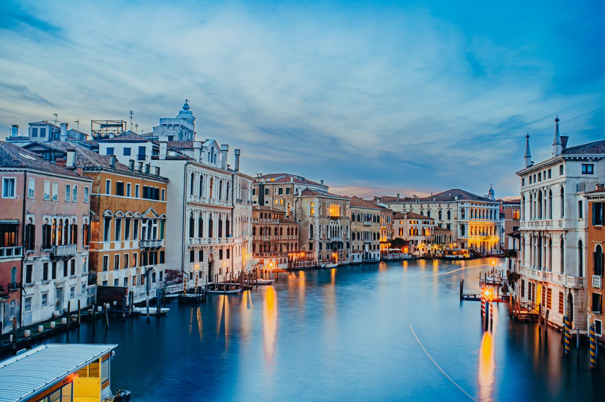 Blue Hour in Venice, Italy.