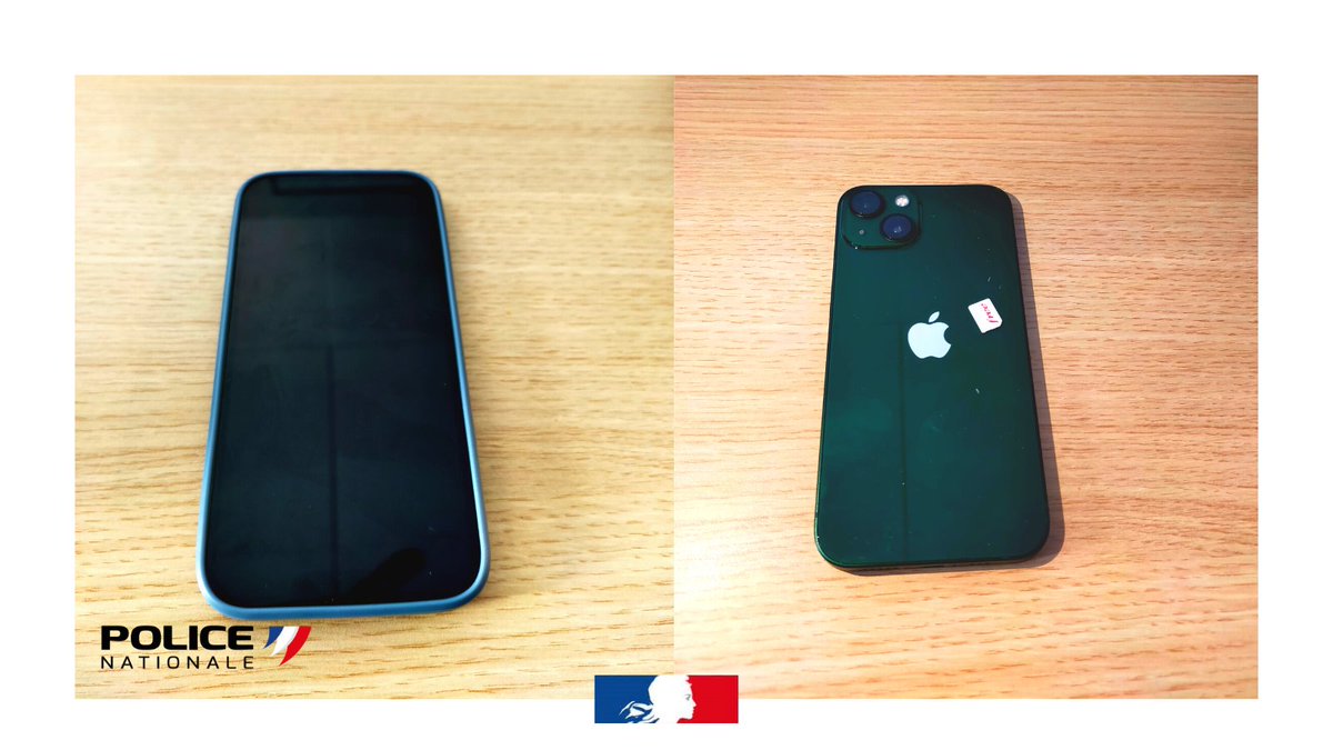 Suite à un vol survenu le 27/03/2023 en fin d'après midi au centre commercial de centre deux à #SaintEtienne, les policiers du service de quart de l'hôtel de police recherchent le propriétaire d'un  Iphone 13 vert avec une coque bleue. 
☎️Veuillez contacter le 04.77.43.28.23