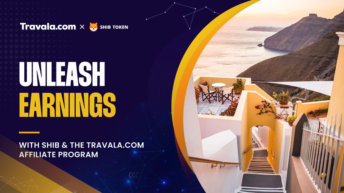 travalacom's tweet photo. Hey, 🐕 $SHIB holders! 

Join the Travala Affiliate Program! 💙
Refer friends &amp; earn up to 5.5% for every booking made through your referral link. 🏖️

Unleash the power of the #ShibaArmy &amp; spread the word with @Shibtoken!

https://t.co/5QBvVPHjcU https://t.co/FERxzTxFZc