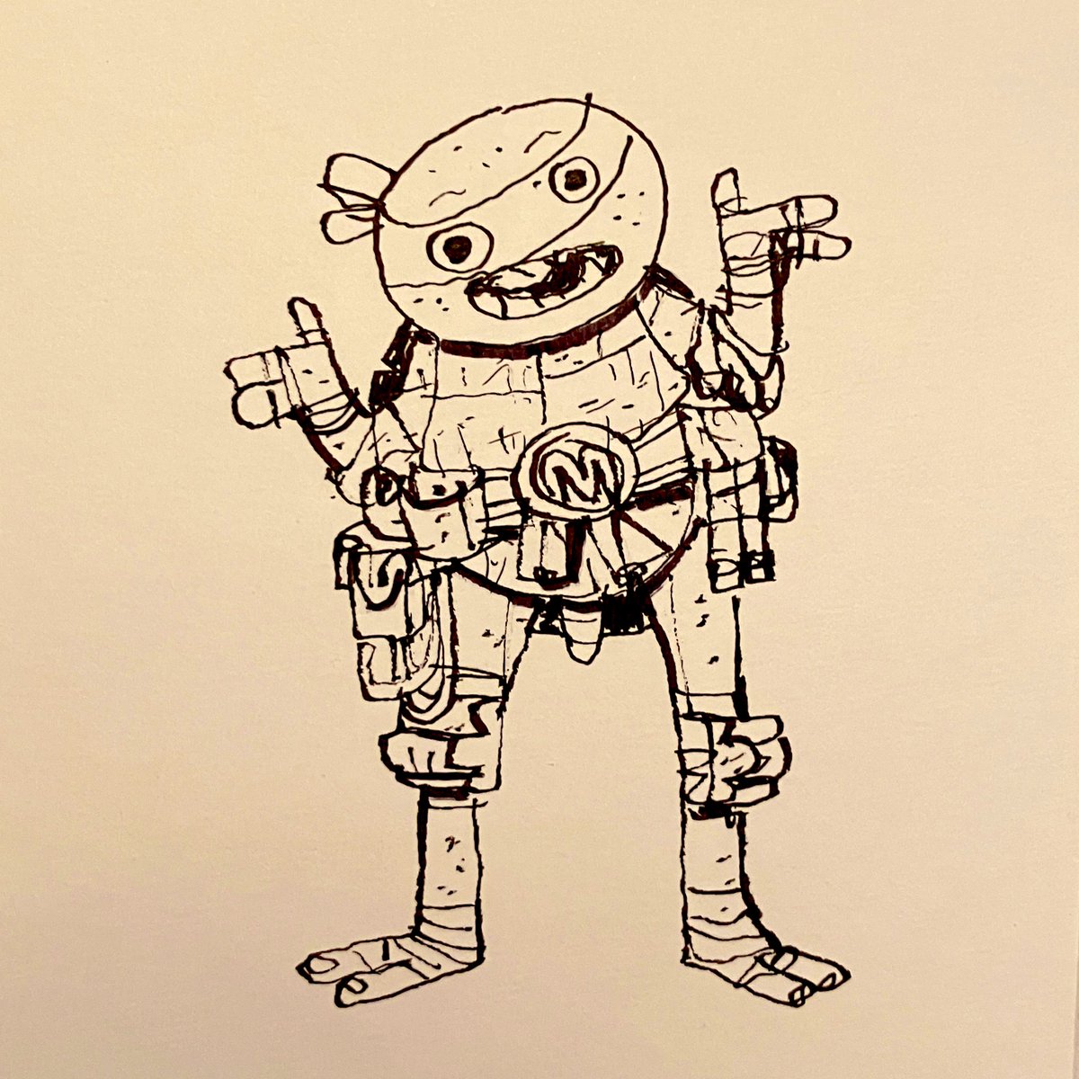 neilaglet's tweet photo. this is the safest unsolicited ninja turtle to draw in a thank you card right https://t.co/E7QLuUwYFP
