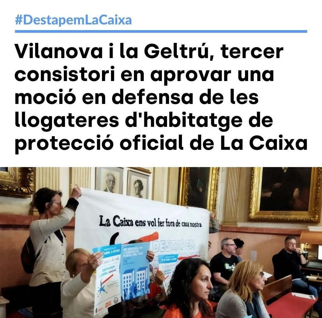 PAH_Arganda's tweet photo. #destapemLaCaixa
@caixabank : mucha @FundlaCaixa y ninguna vergüenza. Tus inquilinos y tus clientes tienen derechos: el primero #ViviendaDigna
Respetad a las familias YA 
#CaixaBankers https://t.co/5wtcVQORk5