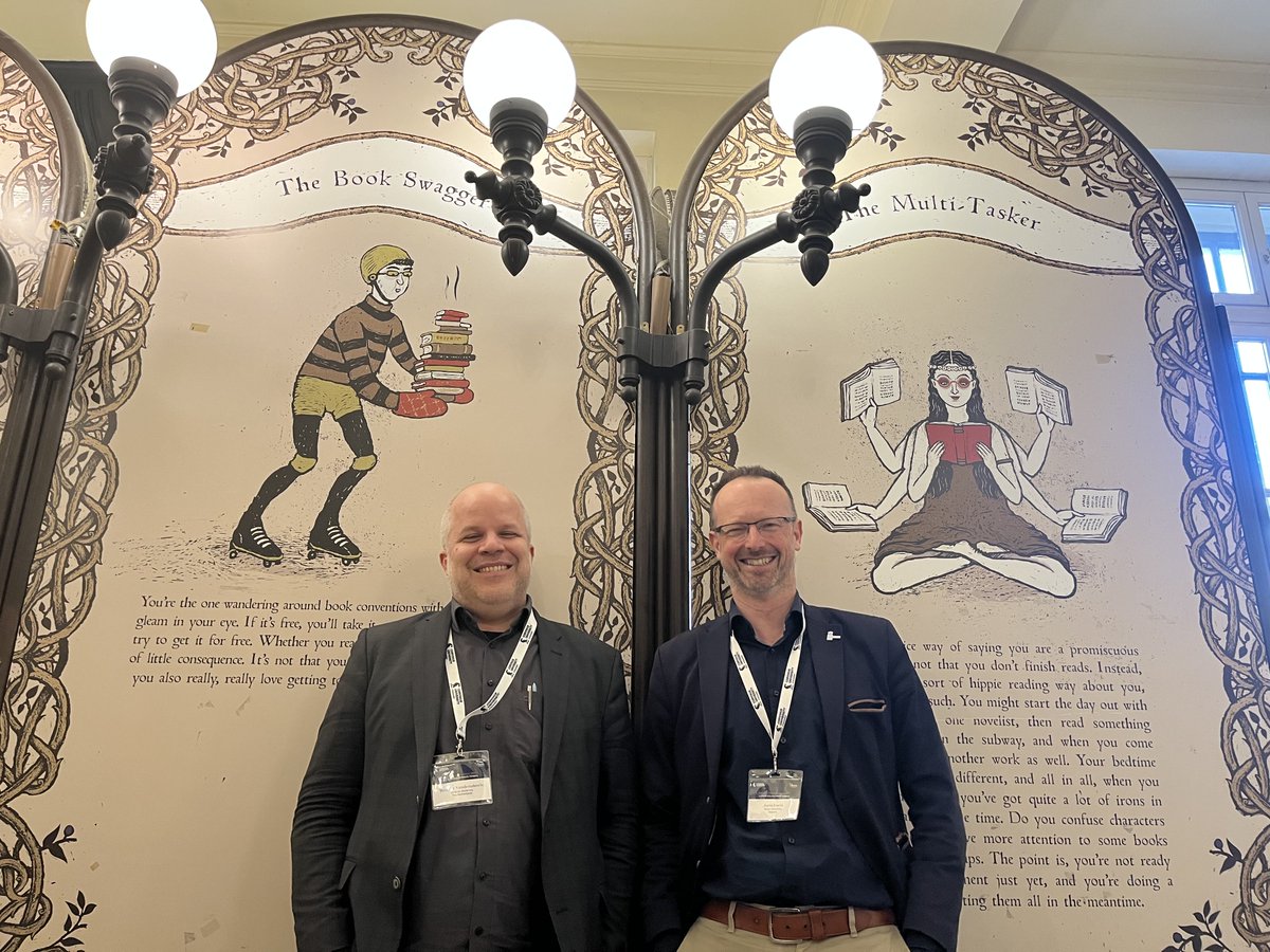 Greetings from our former treasurer <a href="/WouterVdab/">Wouter Vandenabeele</a> and conference manager <a href="/joris_voets/">Joris Voets</a> , giving some advice to their successors @KSWeissmueller and Lode de Wael.