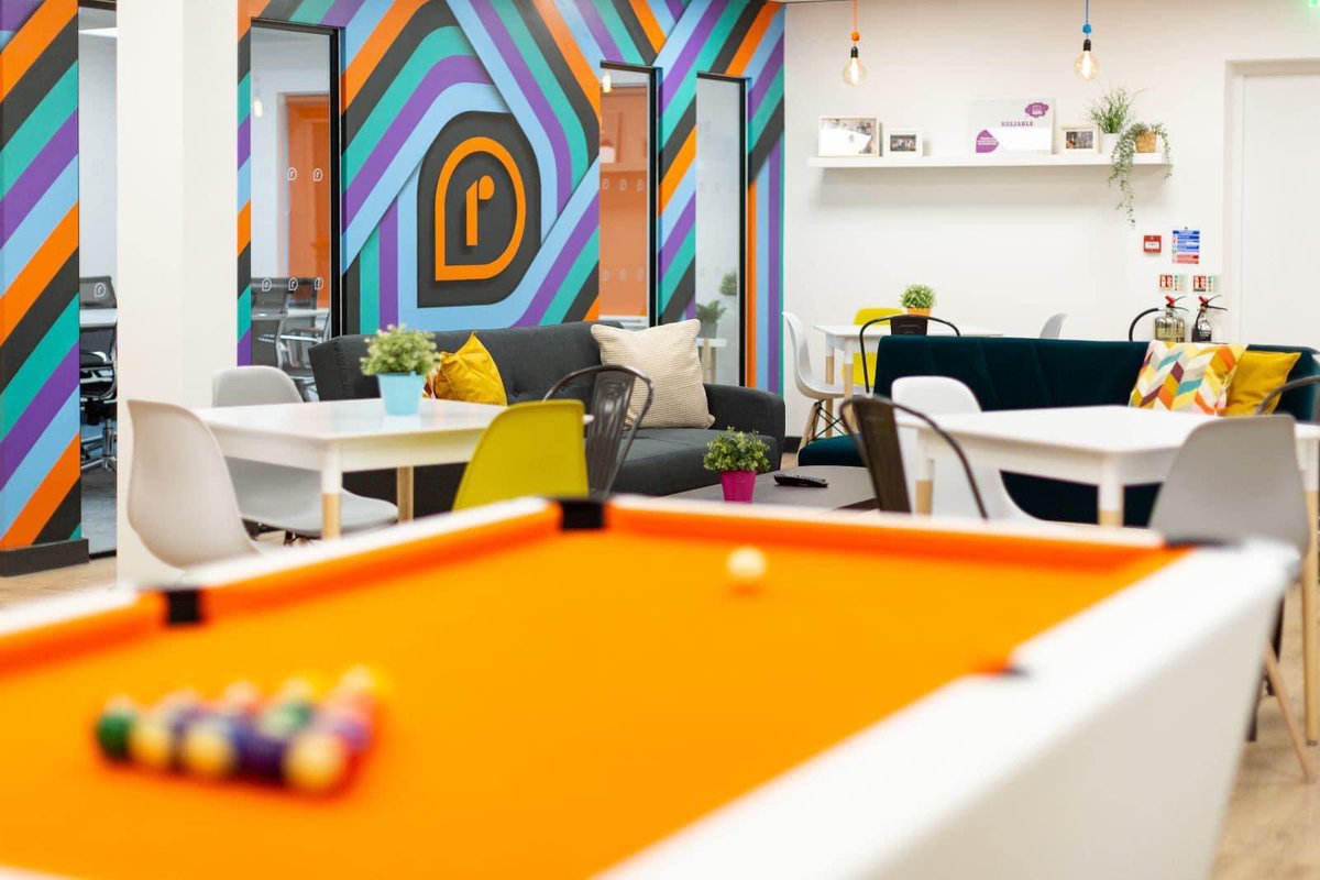 WorkBoxUK's tweet photo. We are very excited to share some images of one of our latest project completions in Sheffield!
WorkBox UK worked closely with our client to create a fun vibrant office environment for an IT support company.

#project #design #interiordesign #visual #sheffield #officedesign https://t.co/pPCn9rPe9b