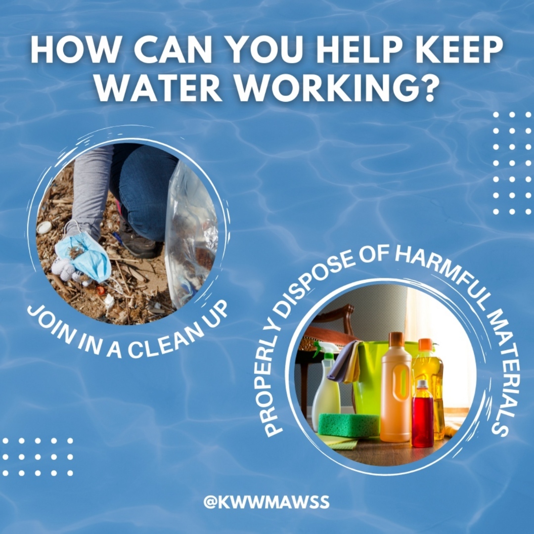 KWWMAWSS's tweet photo. There are many ways you can help protect your community's water source. Share this post with a loved one and join the movement to keep water working! 💦 https://t.co/oqQWMsmu2v