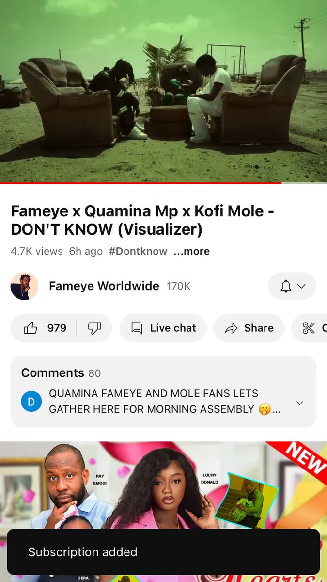 Qodjo_'s tweet image. Charlie @Fameye new jam #dontknow ft @Quamina_Mp x @kofi_mole bi vibe 🔥🔥🔥🔥