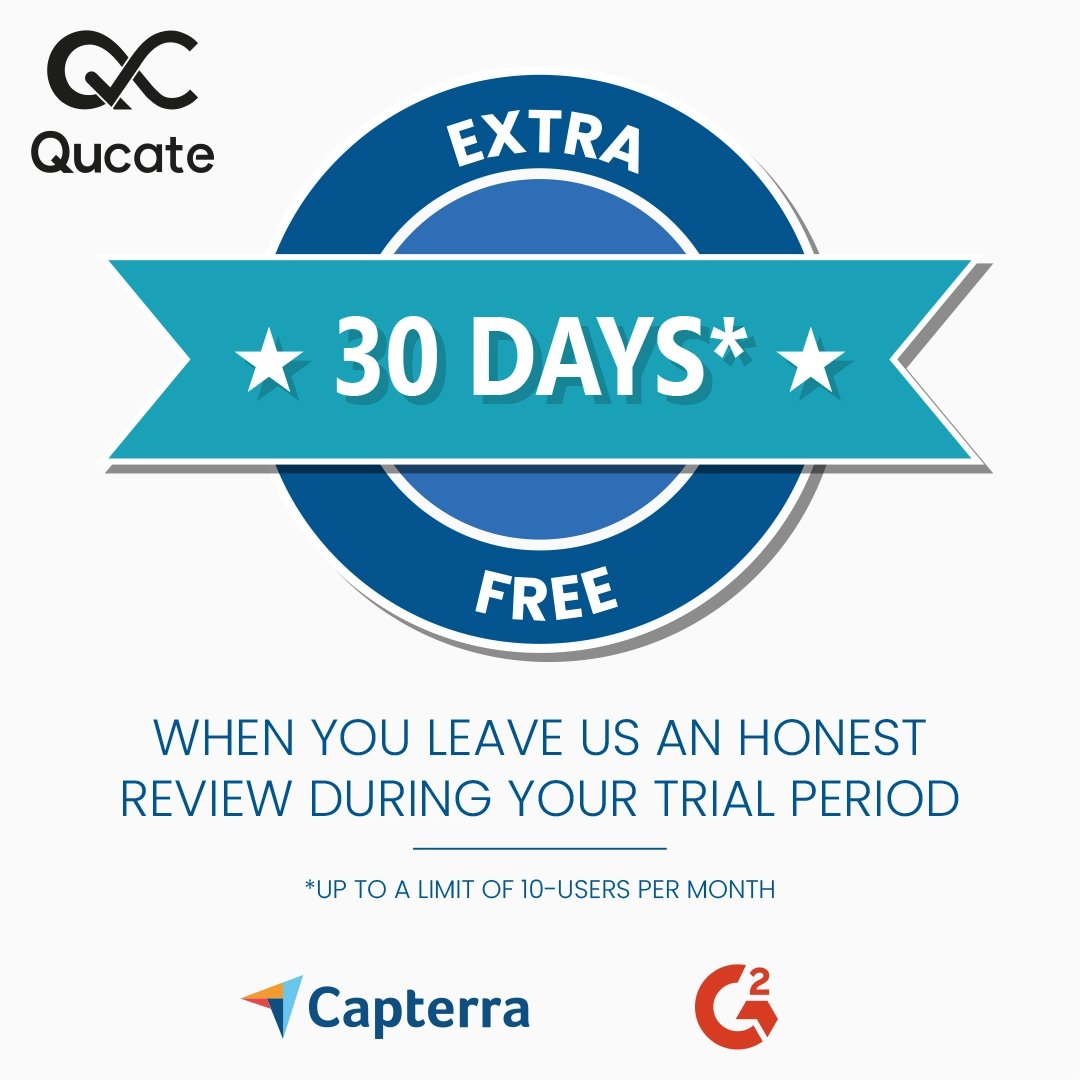 qucate's tweet photo. Attention QA Managers and Testers 📢

✨ N E W  O F F E R ✨

Trial our test case management tool, Qucate, for free, leave us an honest review, and receive an extra 30-days on us!

Sign up now: https://t.co/GD6ZW9tx15

#TestCaseManagement #TestManagement #SoftwareTesting https://t.co/XlinQ9kGoF