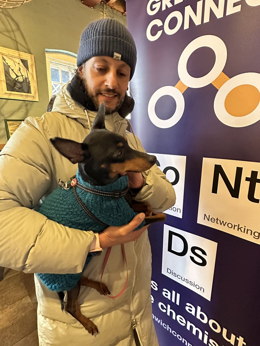 RBGConnect's tweet photo. Bali, the English Toy Terrier, is a newcomer to #greenwichconnect Here he is with his best friend Chris from @GOODKoffee https://t.co/qWdw3SrYEY