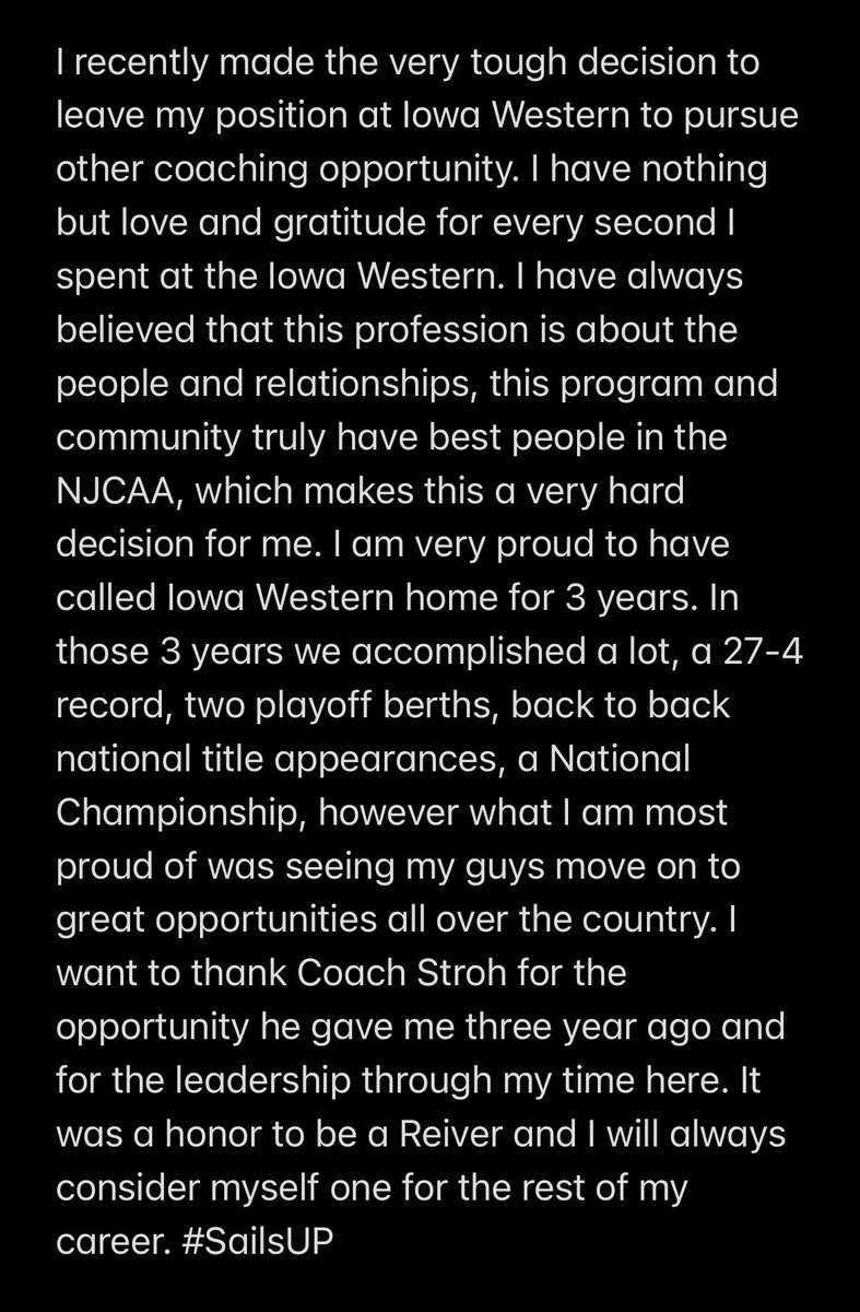 Coach_PeteB's tweet photo. Thank You Iowa Western #SailsUP🏴‍☠️ https://t.co/OzCnm0atn8