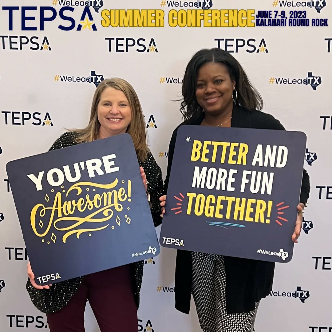 Don't miss your chance to join over 2,000 Texas education leaders at our TEPSA Summer Conference!!!

Register today: bit.ly/36NSr95

#WeLeadTX