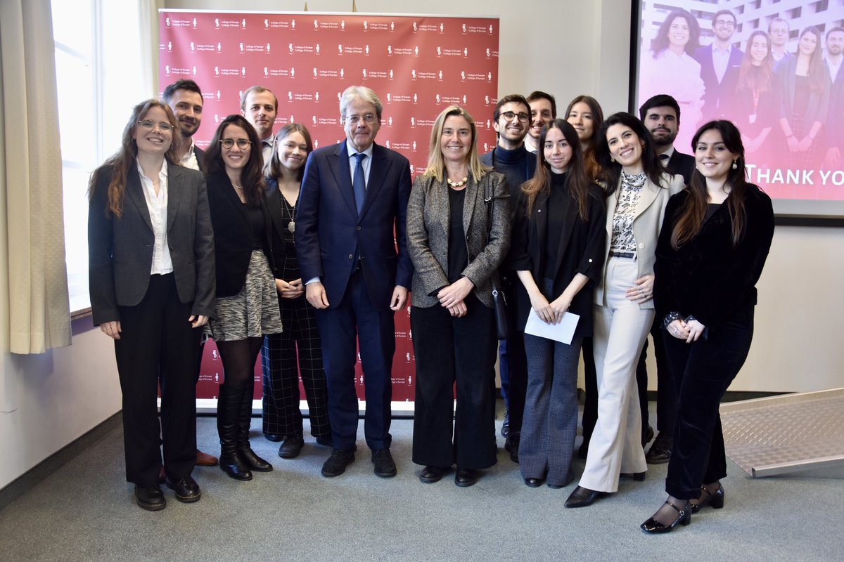 juliaineurope's tweet photo. A few days ago at @BSIFE_coe’s closing event at the @collegeofeurope with @PaoloGentiloni and @FedericaMog.

Thank you @Mariannelamd for the wonderful pictures! https://t.co/jqeickfJLm