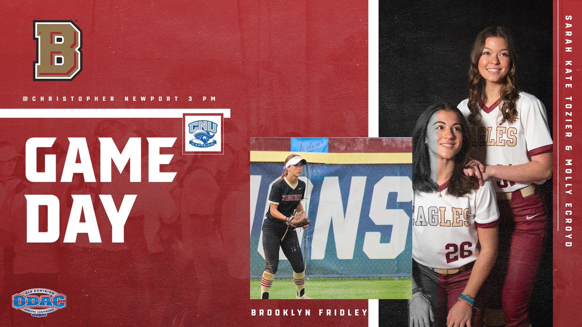 BCAthletics's tweet photo. It's GAMEDAY for @Bh2osoftball 

📅 4/5
⌚️ 4 PM
🆚 Christopher Newport
📍   Newport News, Va.
📈 https://t.co/q51SYFWllW 
#BleedCrimson #GoForGold https://t.co/h3stRamyR2