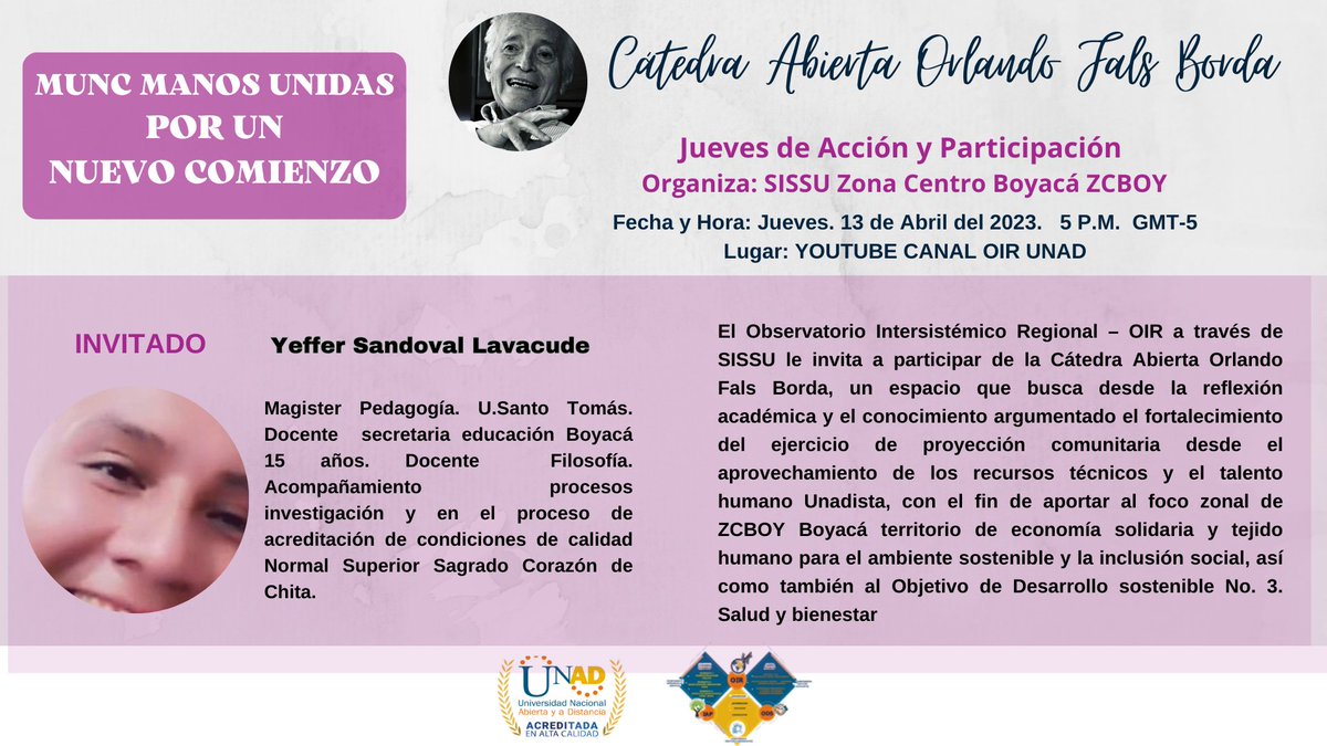 El OIR de las Regiones UNAD tweet media