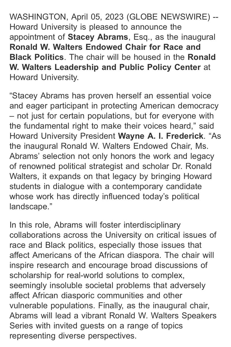 philip lewis on Twitter "Stacey Abrams has been appointed as the