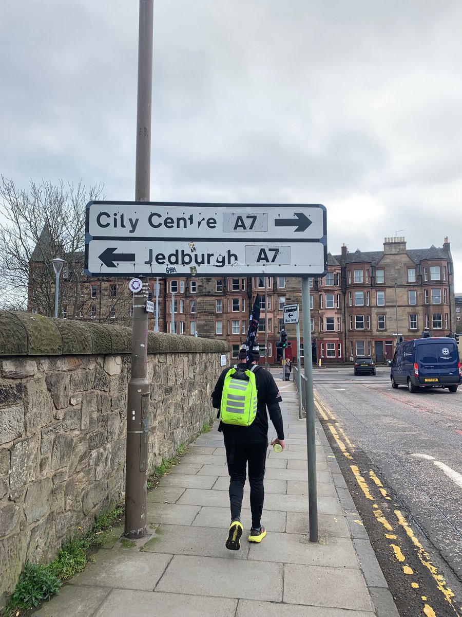 LongWayDown23's tweet photo. A quick pitstop to catch up on some electrolytes fluids grab and some carbs. Now heading back on the road heading south next stop #Dalkeith just under 6 miles 👍 #Edinburgh #Scotland #LongWayDown23 https://t.co/XExvg0fgz5
