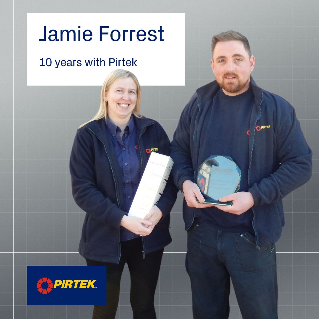 Congratulations to Jamie from #PirtekTyneAndWear, who is another employee celebrating 10 years with Pirtek! Seen here receiving his award from Michelle Storey. A big thank you for all your hard work over the last decade Jamie. 
 
#PirtekUKandIreland #InItTogether