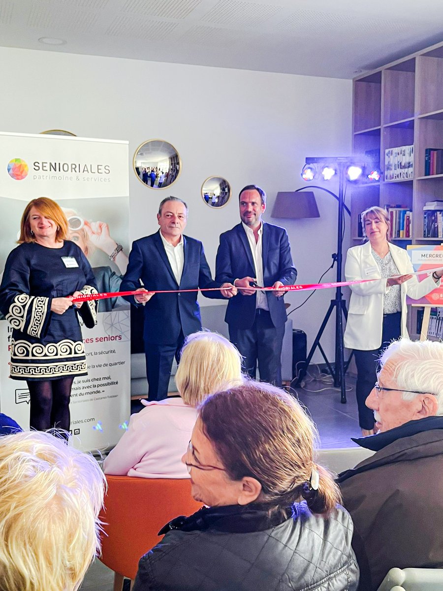 senioriales's tweet photo. Pour inaugurer notre résidence @SenPourrieres comme il se doit : le ruban symbolique a été coupé ! ✂️ https://t.co/0pswq75EqL