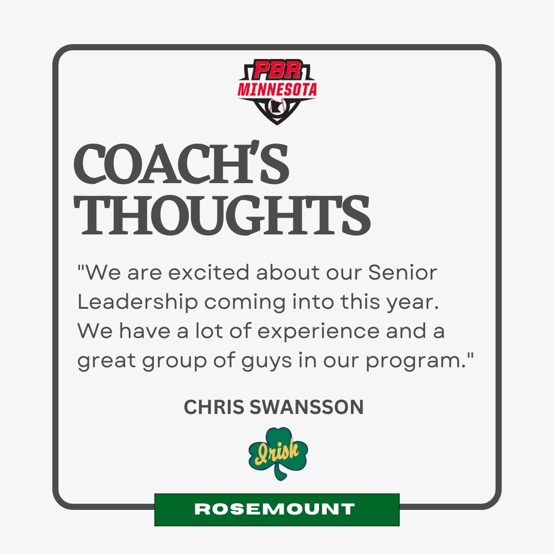 PrepBaseballMN's tweet photo. PBR MN 2023 High School Team Preview:

ROSEMOUNT IRISH

@IrishBaseballMN 
  
👉🏼📎https://t.co/R6bC0fZHH3 https://t.co/wiQwvDwcZn