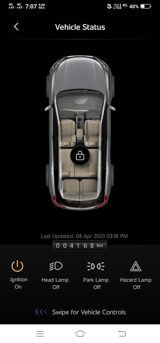 HussainBenzy's tweet photo. @anandmahindra New peoblem after app upgradation....with xuv700 https://t.co/GT3UqnsbZ2