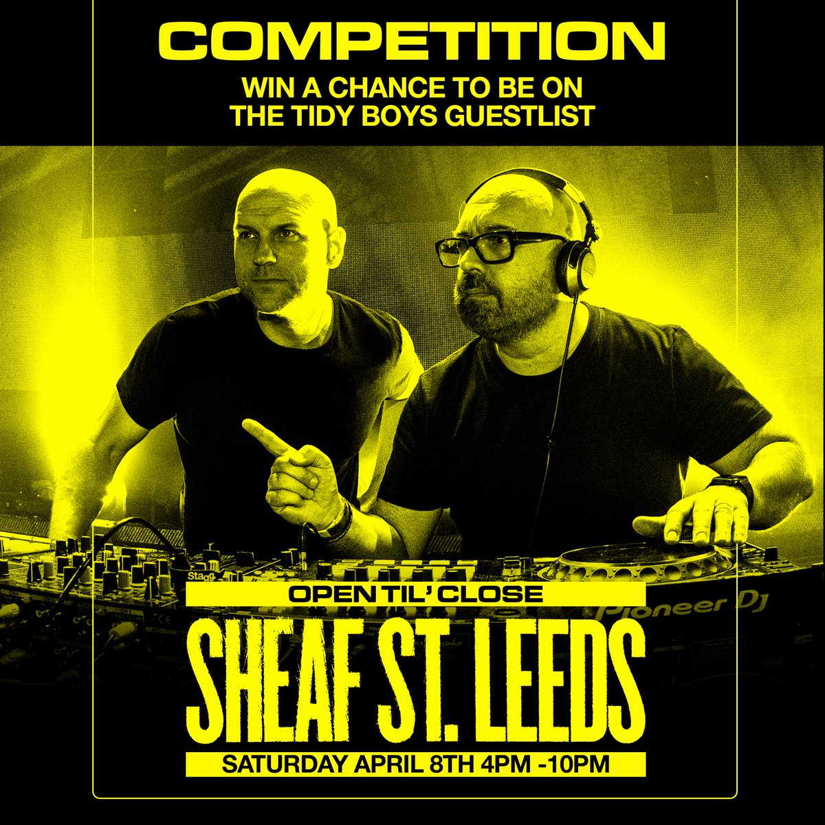 THIS SATURDAY, We present a very special 'Open to Close' set at one of the best underground venues in the North of England! - and we have 4 guest list space available - to enter the random comp - just RETWEET this post and we will choose a winner tomorrow.